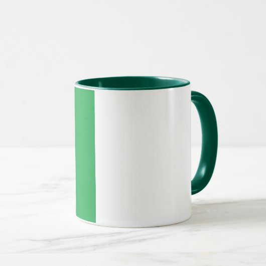 Zwei-Tone-Tasse - Bild 11 oz Weiß Jäger Grün hinzu Tasse (VorderseiteRechts)