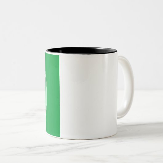 Zwei-Tone-Tasse - Bild 11 oz, Weiß und Rot hinzufü Zweifarbige Tasse (VorderseiteRechts)