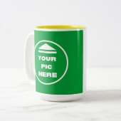 Zwei-Tone-Tasse - Bild 15 oz Gelb hinzufügen Zweifarbige Tasse (Vorderseite Links)
