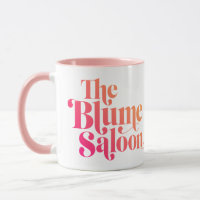 Zwei-Tone-Tasse des Logos (weiß/rosa)