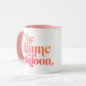 Zwei-Tone-Tasse des Logos (weiß/rosa) Tasse (Vorderseite Links)