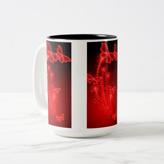 Zwei-Tone-Tasse-Design: Stilvoller und moderner Tr Zweifarbige Tasse (Vorderseite Links)