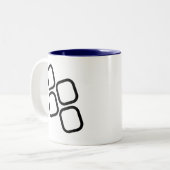 Zwei-Tone-Tasse in Schwarzweiß Zweifarbige Tasse (Vorderseite Links)
