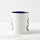 Zwei-Tone-Tasse in Schwarzweiß Zweifarbige Tasse (Mittel)