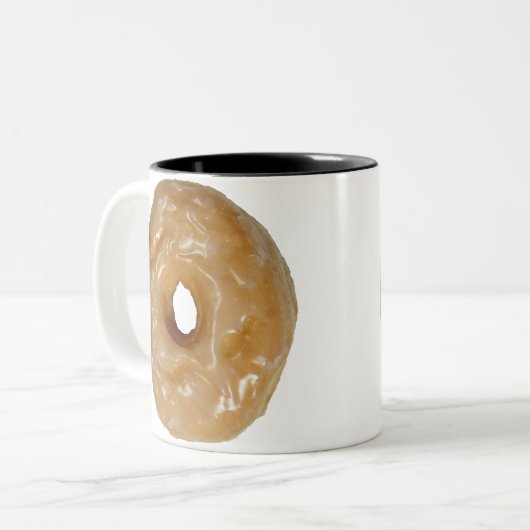 Zwei Töne Tasse mit Donuts (Vorderseite Links)