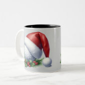Zwei Töne Tasse mit einem Golfball mit einer Weihn (Vorderseite Links)