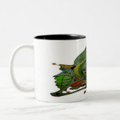 Zwei-Tone-Tasse mit Raumschiff Art 1 b.1 Zweifarbige Tasse (Links)