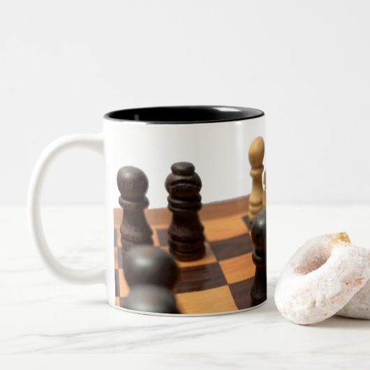 Zwei Töne Tasse Schach (Mit Donut)