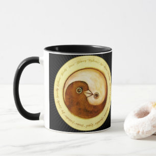Zwei Töne Tasse Yin Yang Friedenstruppen