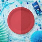 Zwei-Tone-Tomato Red Event Plate - Anpassbar Pappteller (Party)