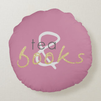 Zwei Töne und Bücher rund Kissen