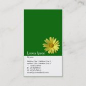 Zwei Tone Vertikal - Gelbe Daisy Visitenkarte (Rückseite)