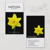 Zwei Tone Vertikaldaffodil (schwarz) Visitenkarte (Vorne/Hinten)