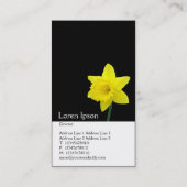 Zwei Tone Vertikaldaffodil (schwarz) Visitenkarte (Rückseite)