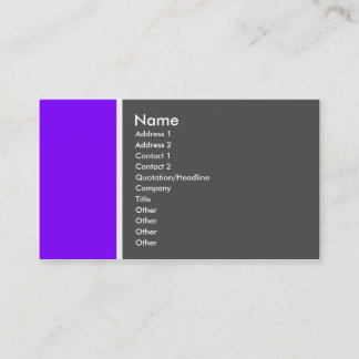 Zwei Tone (Violet und Grau) - individuell angepass Visitenkarte