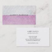 Zwei Tone weißes rosa Tile Grunge-Muster Visitenkarte (Vorne/Hinten)