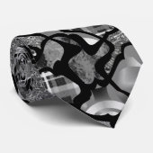 Zwei Tone Wobble Tiles Pattern Krawatte (Gerollt)