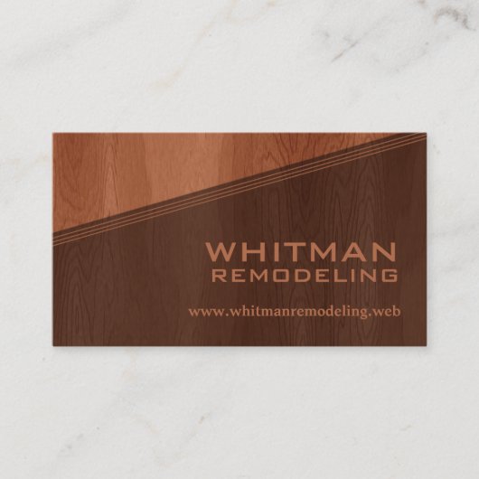 Zwei-Tonen-Braunwalzgut Beruflich Visitenkarte (Vorderseite)