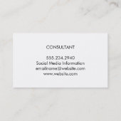 Zwei Tonen / gebürstet Visitenkarte (Rückseite)