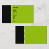 Zwei Tonen - gepunktete Linie Visitenkarte (Vorne/Hinten)