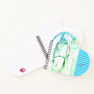 Zwei Tonen (grün) Notizblock