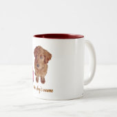 Zwei-Tonen-Kaffee-Tasse Hund Zweifarbige Tasse (VorderseiteRechts)