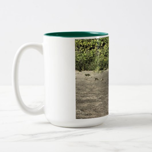 Zwei-Tonen-Kaffee-Tasse in Sand Zweifarbige Tasse (Links)