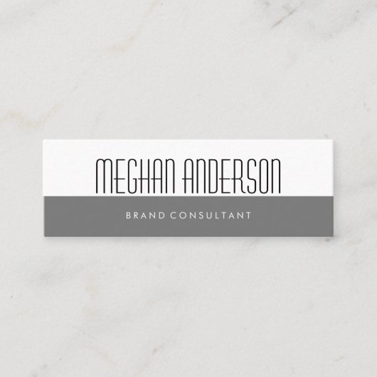 Zwei Tonen | Minimal Mini Visitenkarte (Vorderseite)