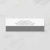 Zwei Tonen | Minimal Mini Visitenkarte (Rückseite)