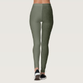 Zwei-Tonen-Moos-grüne Leggings (Matte + Textured) (Rückseite)