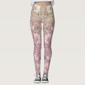 Zwei-Tonen-Pimnel Dusty Pink & Cream Morris Leggings (Vorderseite)