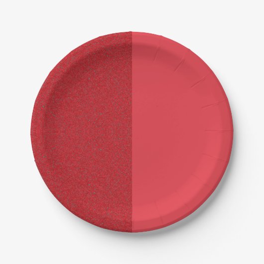 Zwei-Tonen-rote Texturpapierplatte - Anpassbar Pappteller (Vorderseite)
