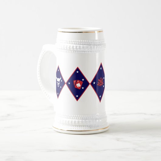 Zwei-Tonen-Tasse, 15 oz Bierglas (Vorderseite Links)