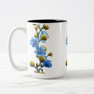 Zwei-Tonen-Tasse 15 oz - blühende Zweige Zweifarbige Tasse