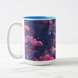 Zwei-Tonen-Tasse, 15 oz Weltraumforschung Zweifarbige Tasse