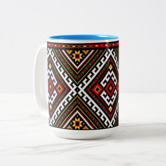 Zwei-Tonen-Tasse, 15 oz Zwei-Tonen-Kaffee-Tasse Zweifarbige Tasse (Vorderseite Links)