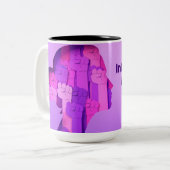 Zwei-Tonen-Tasse, 15 oz Zweifarbige Tasse (Vorderseite Links)