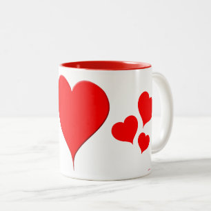 Zwei-Tonen-Tasse-Herz Zweifarbige Tasse