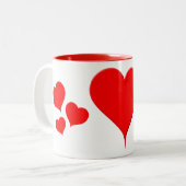 Zwei-Tonen-Tasse-Herz Zweifarbige Tasse (Vorderseite Links)