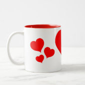 Zwei-Tonen-Tasse-Herz Zweifarbige Tasse (Links)