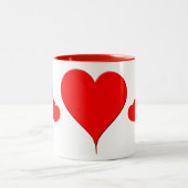 Zwei-Tonen-Tasse-Herz Zweifarbige Tasse (Mittel)