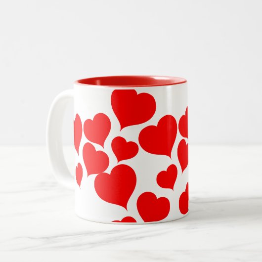 Zwei-Tonen-Tasse-Herz Zweifarbige Tasse (Vorderseite Links)