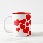 Zwei-Tonen-Tasse-Herz Zweifarbige Tasse (Links)