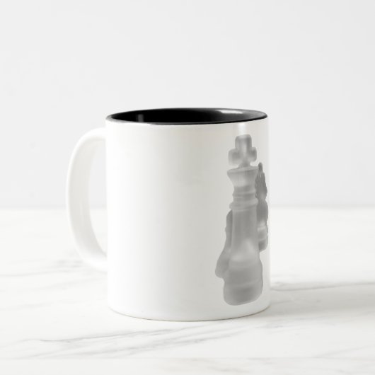 Zwei-Tonen-Tasse-Schach Zweifarbige Tasse (Vorderseite Links)