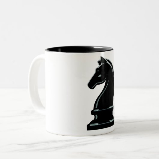 Zwei-Tonen-Tasse-Schach Zweifarbige Tasse (Vorderseite Links)