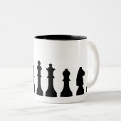 Zwei-Tonen-Tasse-Schach Zweifarbige Tasse (VorderseiteRechts)