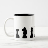 Zwei-Tonen-Tasse-Schach Zweifarbige Tasse (Links)