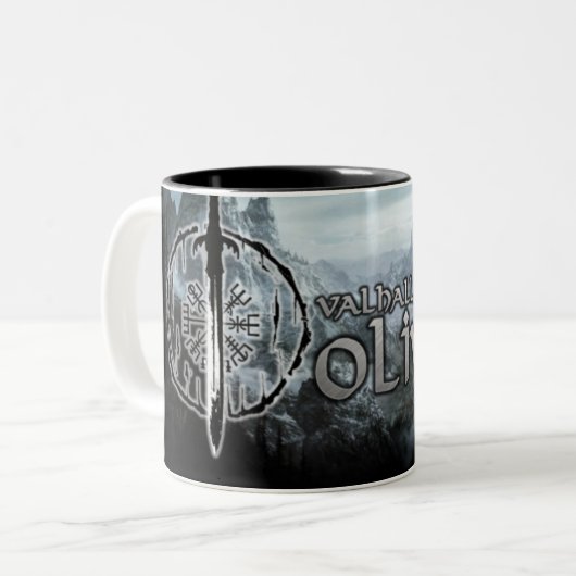 Zwei-Tonen-Tasse, Valhalla Oliver | Rune Zweifarbige Tasse (Vorderseite Links)