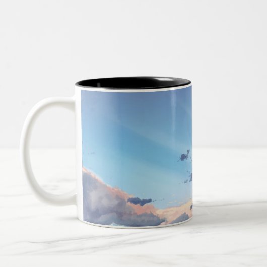 Zwei-Tonen-Tasse Zweifarbige Tasse (Links)