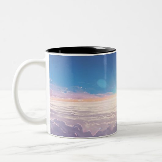 Zwei-Tonen-Tasse Zweifarbige Tasse (Links)